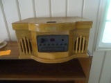 Philco CD/Record Player-plays 33s & 45s. Wood box.