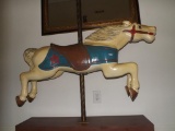 Mexican carved jumper in the style of a C. W. Parker carousel horse. Circa 1950s.