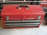Craftsman Tool Box with Tools. Includes Socket wrenches, sockets, vise grips, screwdrivers, chisels