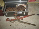 2 Chains w 2 hooks and 2 Heavy Duty Come A Longs cap 5400 lbs.