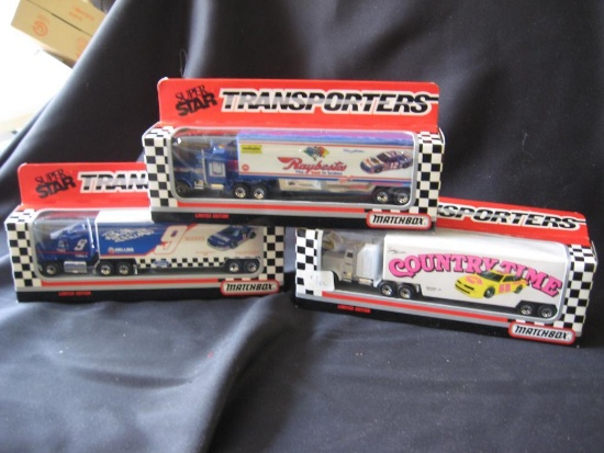 3 Matchbox Transporters: Country Time, Raybestos and Bill Elliot