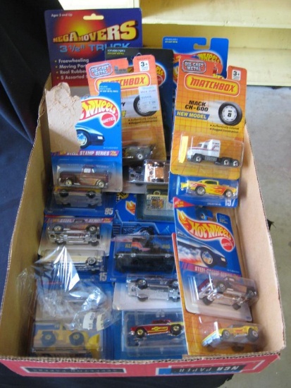 Box of Matchbox Cars and Hot Wheels!-approximately 22