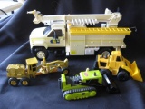 Work Equipment-includes CAT '57 Chevy Stake Truck-Ertl-die cast metal