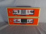 2 1997 Christmas Box Cars: 6-16272 & 6-16273-Happy Holidays!