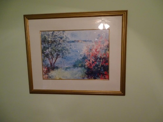 Framed pastel print-44" L x 35" H