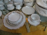 Harmony House Fine China-set of 12, 5 piece place settings with Sugar/Creamer,plus small/large bowls