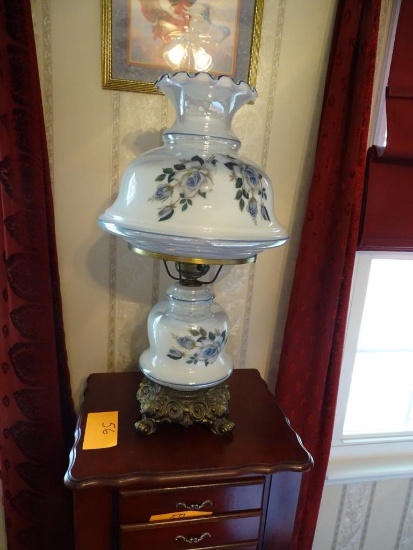 Large glass lamp-27" tall