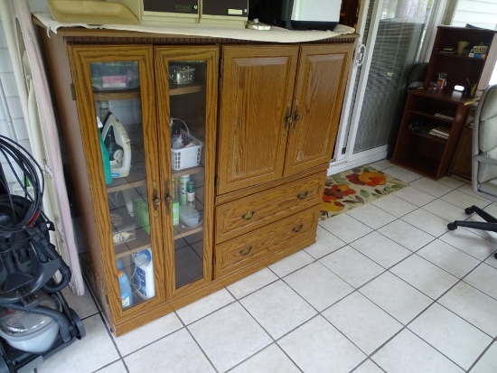 Cabinet-wood laminate (51"H x 51"W x 23"D) & Contents