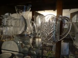 2 large Crystal Pitchers