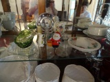 Knickknacks-Crystal S/P Shakers, small vases, hot plates, pickles dishes.