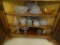 Bottom 3 shelves of Crystal pieces-pickle dishes, candy dishes,etc.