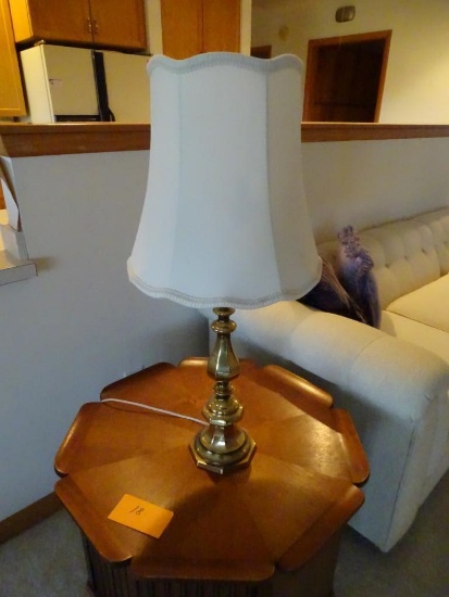 2 Heavy Brass Lamps-32" tall