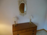 Mirror and 2 small Lamps