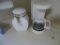 Small coffee pot and canister