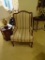 Wing back upholstered chair-Baker furniture. Very good condition.