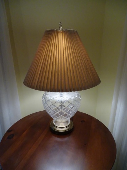 Lamp-cut glass base-29" tall-heavy!