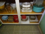 2 rows of Pyrex dishes