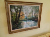 Oil on Canvas-Trees-Wood frame-35