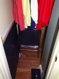 Everything in closet-Card table/4 chairs, Ironing board, mops & trash can