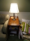 Solid wood end table and Lamp