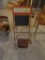 Vintage child's chalk board and stool