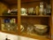 2 shelves of glassware: includes pitchers, serving bowls, glasses, etc.