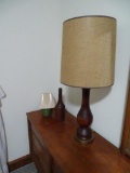 2 lamps and bottle