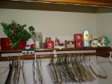 Everything in closet-Christmas wrapping paper, candles, knickknacks,etc.
