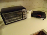 Black & Decker toaster oven w/ electric can opener and Toastmaster Snackster sandwich maker