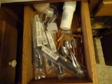 Silverware, steak knives, jars, utensils, pots/pans, etc.-