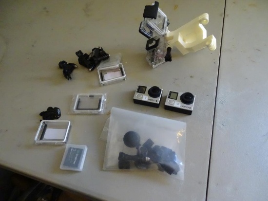 2 Go Pros camera equipment