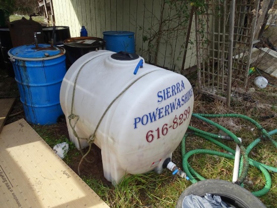 Power washing tank