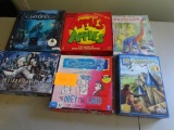 6 Board Games: Quelf, Apples to Apples, Evolution, Mysterium, Carcassonne, Resident Evil (Alliance)