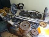 Olympic weight equipment plus kettle ball.