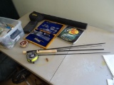 Cabella Fly Fishing Rod and ties and misc fly fishing equipment