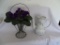 Vintage teapot by Apilco- Porcelaine Chauvigny and artificial flowers