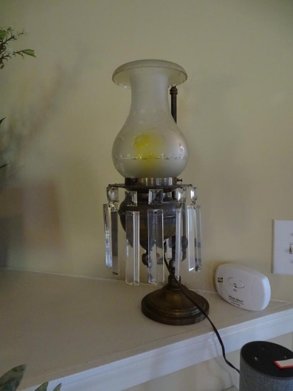 Antique lamp from Herndon/Hunt mansion in Oxford, NC, formerly on Main/Spring St.,