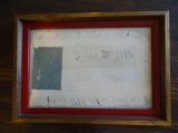 Vintage small framed replica of a Confederate flag made out of flag remnants.