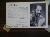 Pictures/Autographs of Groucho Marx, Arthur Godfrey, Red Skelton and Ray Anthony