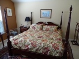 King size four poster all wood bed
