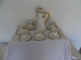 Limoges Haviland and Co. Tea Set-made in France-teapot and 6 cups/saucers.
