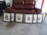 Framed vintage prints with Charles Dickens characters (12)