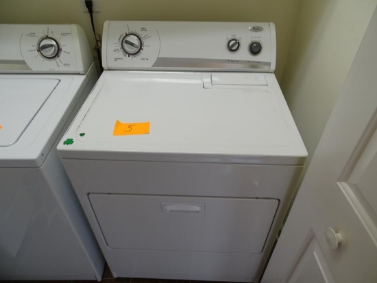 Whirlpool Front Loading Dryer, 37" H x 25.5" D x 29" W.