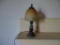 Vintage lamp w/ frosted shade, metal base