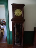 Antique Grandfather Clock-Oak-chain driven, 80