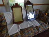2 Chippendale mirrors-one with bevel glass
