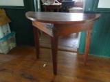 Handmade half moon table-one board