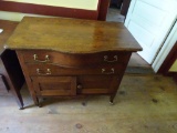 Antique chest w/ 2 drawers and bottom shelf-on rollers