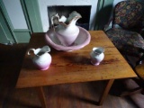 Antique Wash basin and large pitcher with small pitcher and vase by Etruria-Mellor & Co.