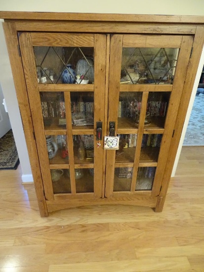 Broyhill Attic Collections Natural Oak Cabinet/Bookcase-59"H x 42"W x 16.5"D